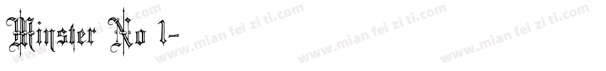 Minster No 1字体转换
